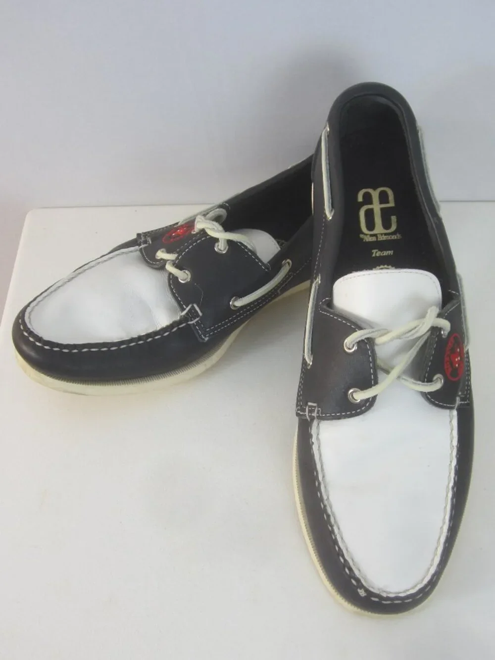 Allen Edmonds Men 11 D Team MLB Boston Red Sox Boat Shoes Loafers Baseball